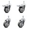 Service Caster 4 Inch Thermoplastic Rubber Swivel 3/8 Inch Stem Caster Total Lock Brake, 2PK SCC-TSTTL20S414-TPRB-381615-2-S-2 - alternate 2